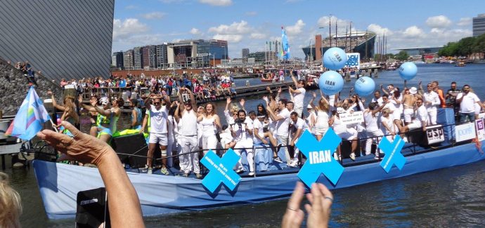 IranPride Boat in Amsterdam Canal Pride 2017