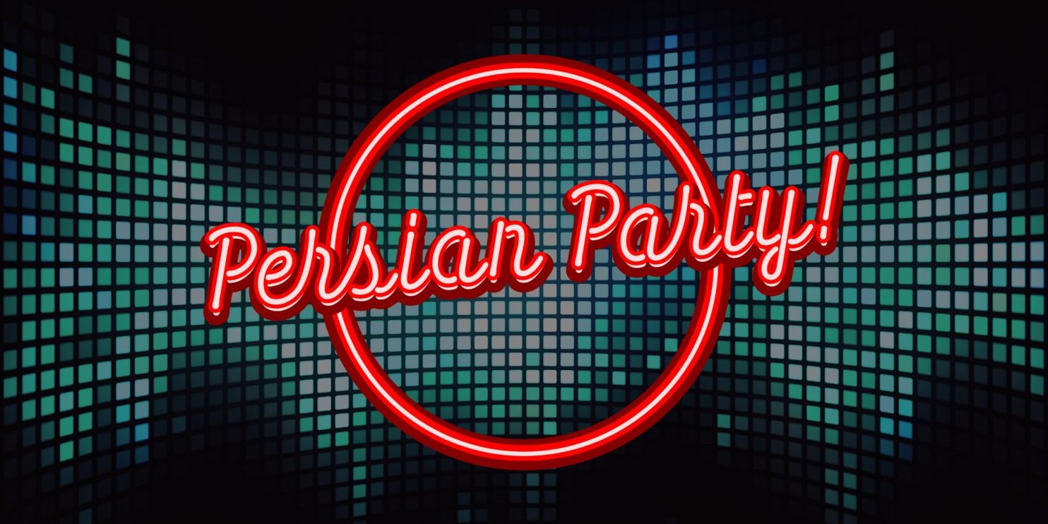 Iran Pride Persian Party flyer at Mezrab